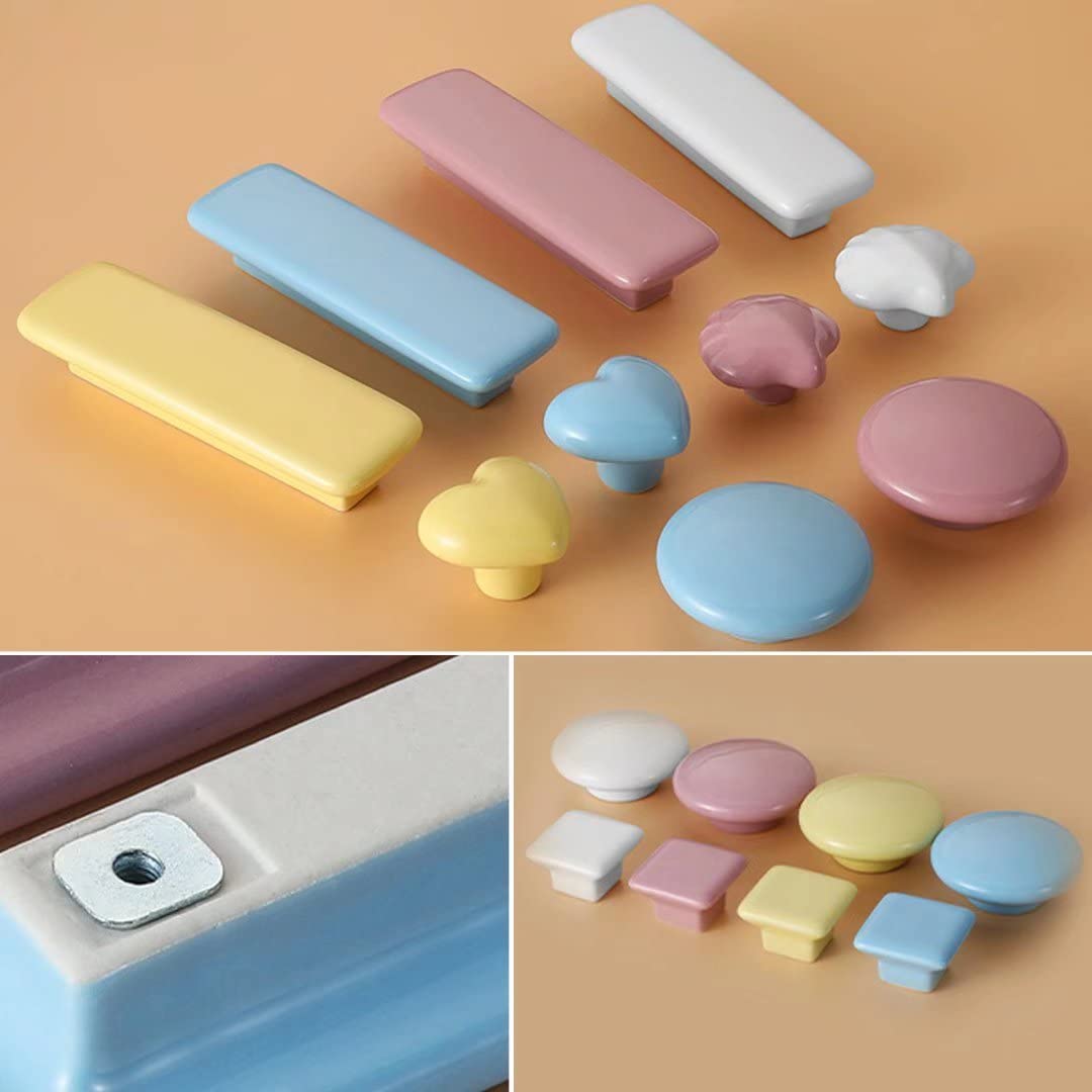 20 confezioni di maniglie da cucina in ceramica bianca per armadietti, cassetti, maniglie per camera da letto, armadietti, cassettiere, maniglie decorative, pomelli per porta
