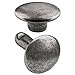 Produktbild Hoppe & Masztalerz 50 Doppelkopf-Hohlnieten Ziernieten 2-teilig 11mm 11/12/2 aus Eisen (nickelfrei), Finish: Silber-antik
