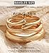 Chunky Gold Bangle Bracelets for Women, Dainty 14k Gold Plated Big Stackable Bangles Set, Trendy Statement Cuff Bracelet Stack Fashion Jewelry Gifts (Gold)
