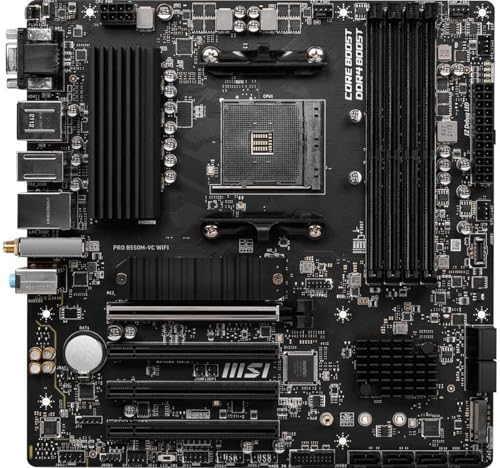 Image of Micro Center AMD 5500 Processor with MSI PRO B550M-VC WiFi Pro Motherboard | CPU Motherboard Combo, AM4, DDR4, PCIe 4.0, M.2, Type C, Wi-Fi 6E, Bluetooth 5.2, Micro ATX