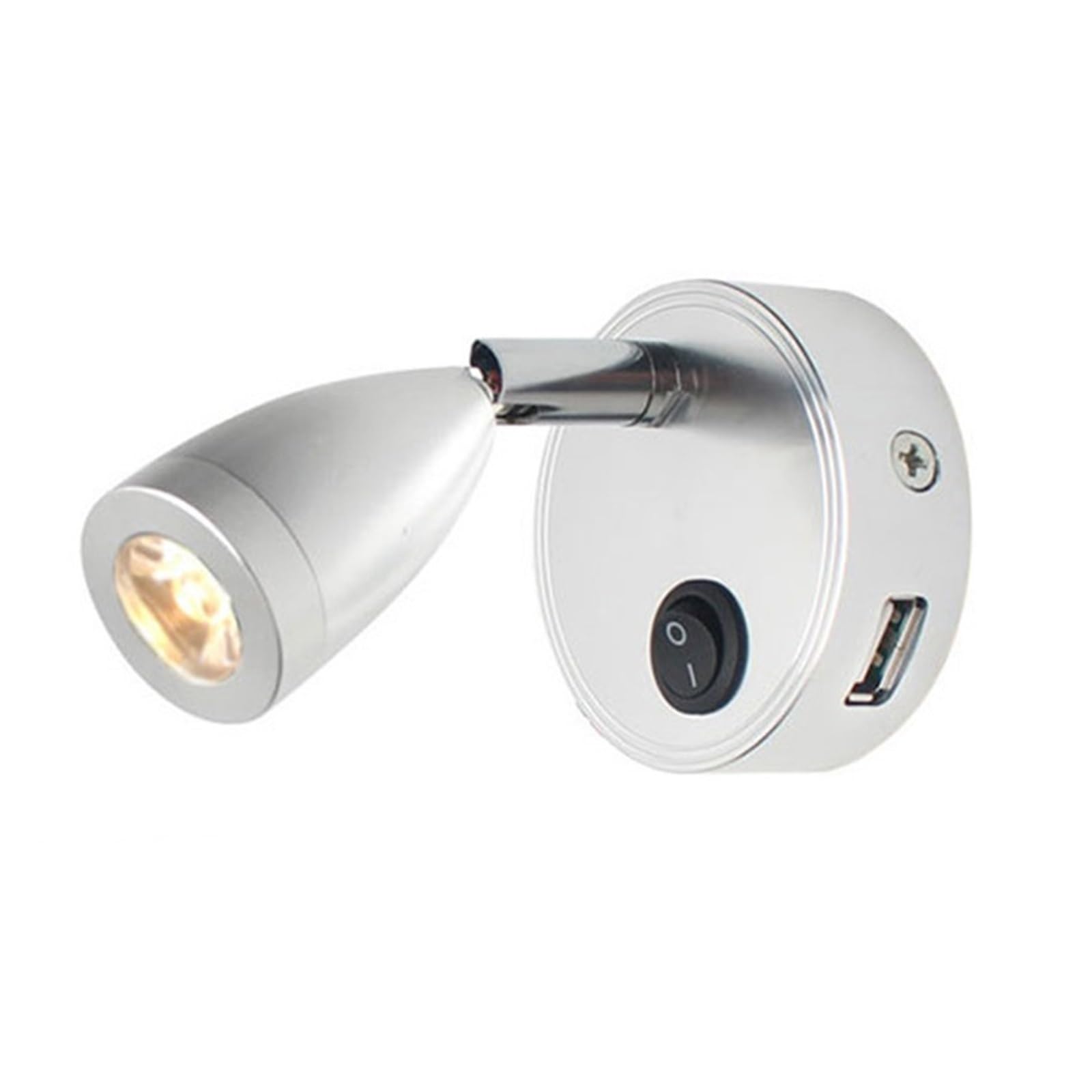 GDBAGKDQK 2pcs 12V 24V Reading Light LED RV Interior 2W with USB Port 5V 2A Swith Spotlight for Boat Yacht Caravan Camper Trailer Dorm 3 Color Bright Lights