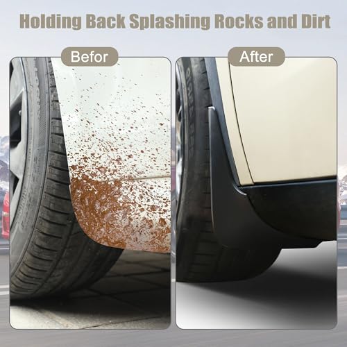 Image of Mud Flaps Accessories for Tesla Model Y 2025 - Fenders Perforation-Free Durable All-Weather Fenders, Model fits with Tesla Model Y 2025, Not Fit to The New Model Y(Set of 4)