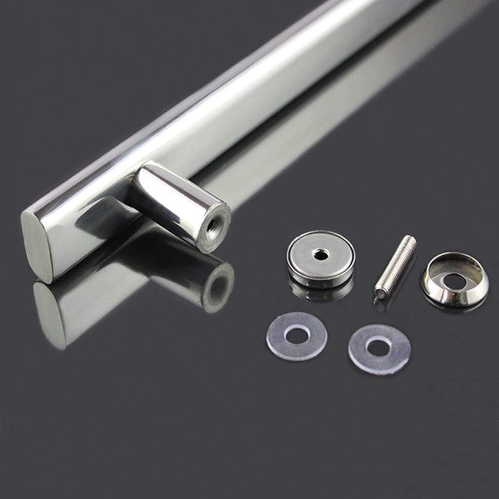 T Bar Single Shower Glass Door Handle Pull Replacement Set with Washers, Bathroom Door Knobs for Doors Interior/Exterior, Shower Screen, Laundry Room (Size : 60cm)