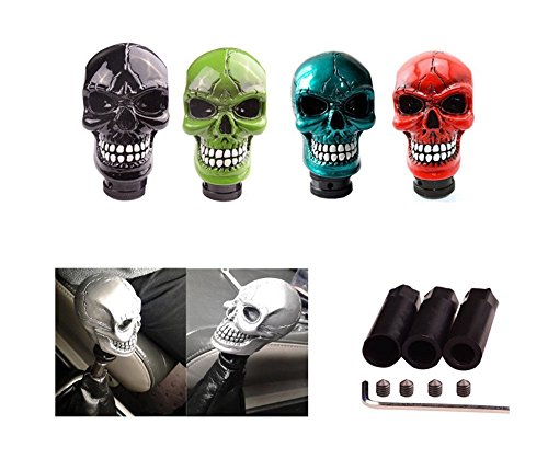 AutoBoy ABy Skull Head Gear Stick Shift Shifter Knob Lever Cover Universal Fit for Most Manual Transmission Vehicles(Red)