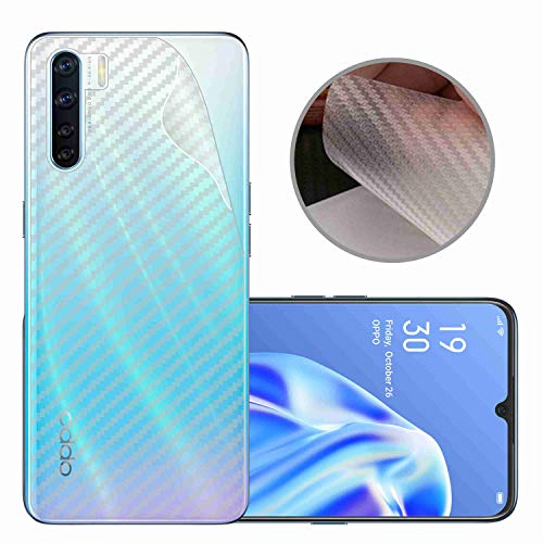 Image of Compatible with Oppo F15 Back Screen Protective Film Carbon Fiber Skin Transparent Screen Guard Sticker