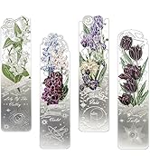 4 PCS Metal Bookmarks With Tassel, Iris, Violet, Tulip, Lily Of Valley Bookmark Pretty Bookmarks Women Very Beautiful Bookmark Metal Bookmarks Gifts Graduation 062 2 P 238712615 - View #8