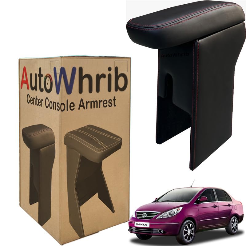 Image of Car Arm Rest For Manza Armrest with Storage Box & Soft Cushion Pad, Luxury Arm Rest, Black Colour