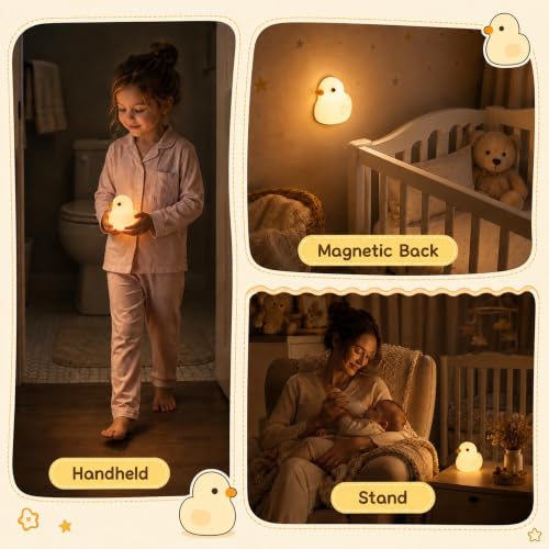 Image of Attivolife Duck Night Light Motion Sensor Kids, Magnetic Locker Light