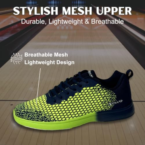 Image of Pyramid Men's Path Lite Seamless Mesh Bowling Shoes - Lightweight Seamless Design, Athletic Fit, Breathable Knit Upper, Universal Slide Soles