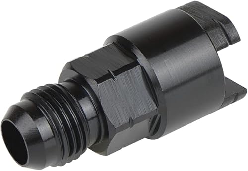 Miniatura 6 de YSIL 6AN macho a 38 "hembra de desconexión rápida manguera recta adaptador Empuje en EFI aluminio negro con tornillo 2PCS