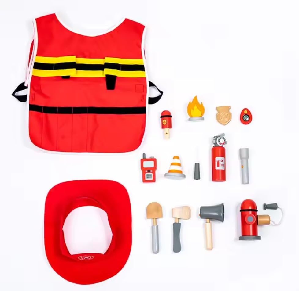Image of Fire Fighter Kids Toy Set, Pretend Play Fire Fighter Play Set, Imaginative Roleplay For Boys And Girls, Ideal Gift For Creative Playtime Adventures (Fire Fighter)