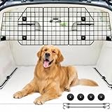 FEED GARDEN Adjustable Dog Car Barrier for SUVs,Vehicles, Trucks, Upgraded Universal-Fit Pet Divider Gate Large Pet Barrier for Cargo Area 36.6" to 60.6" Width Black