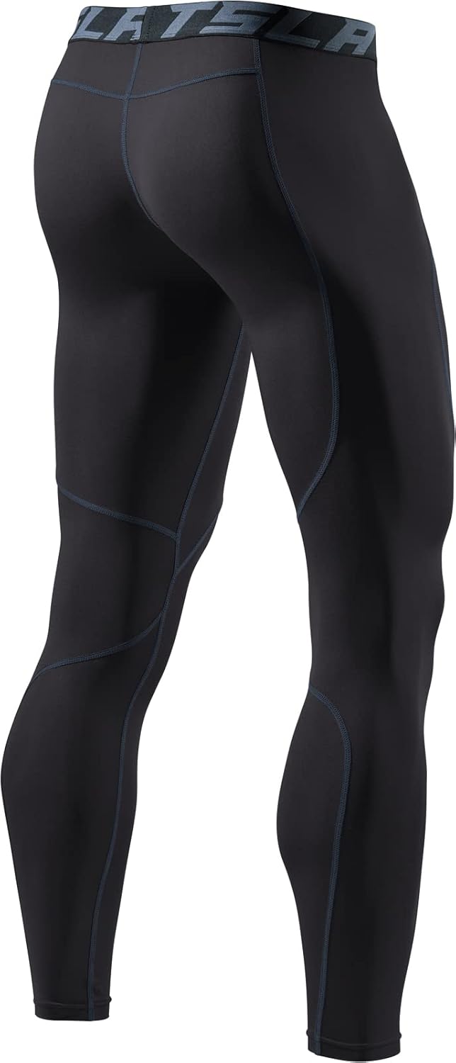 TSLA Men's Thermal Compression Pants, Athletic Sports Leggings & Running Tights, Wintergear Base Layer Bottoms - Image 9