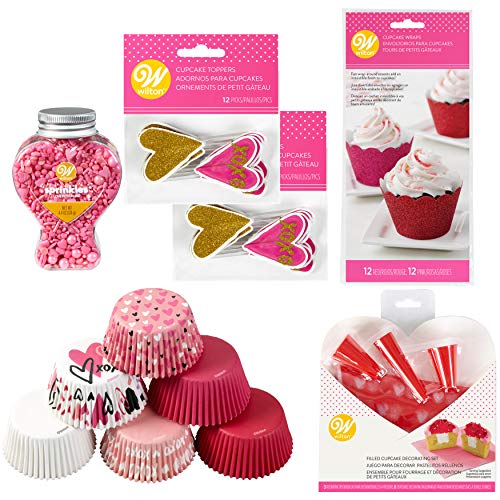 Wilton Valentine's Day Glitter Cupcake Decorating Kit, 6-Piece