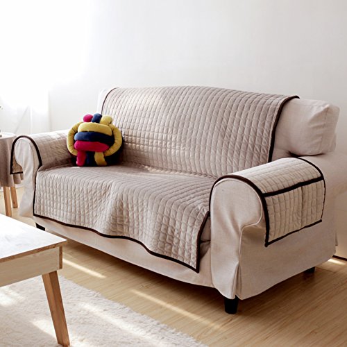 Yumuo Solid Color Lace Suede Couch Cover,Autumn And Winter Plush Fabric Sofa Cushion Anti-Slip Sofa Slipcovers Furniture Protector For 1 2 3 4 Cushions Sofa-A Sofa #TOP26