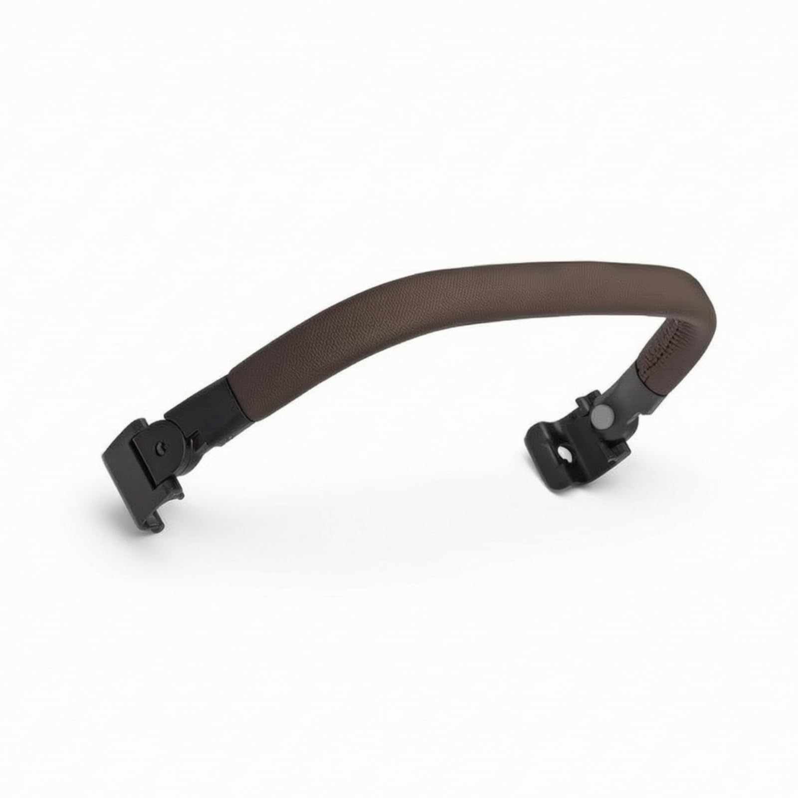 Rail Barra para Cochecito Pasamanos Protector Soporte con Curvatura Ergonómica y Anclajes en PU Cuero para Sujeción Adecuado para Paseos Diarios Trayectos Uso Familiar, Array, Marrón