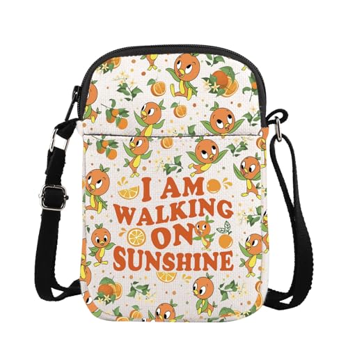 TGBJE Orange Bird Inspired Gift I Am Walking On Sunshine Crossbody Purses Bag for Birds Lovers Merchandise (Walking Sunshine CB)