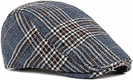 JAOAJ Mens Flat Cap Grandad Hat Cotton Irish Cabbie Driving Cap for Men,Adjustable Gatsby Beret Newsboy Hat