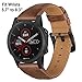 TRUMiRR Replacement for Garmin Fenix 7/6 Pro/5 Plus Watch Strap, 22mm Quick Fit Leather Watch Band, Dark Brown, 210mm