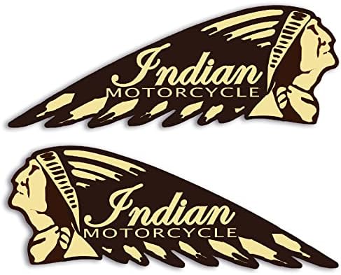 10 Pack Indian Motorcycles Sticker War Bonnet Decal 6.7" X 2.5" - Removable Sign for Helmets Bike Windows Car Bumpers Business Indoor Outdoor Use