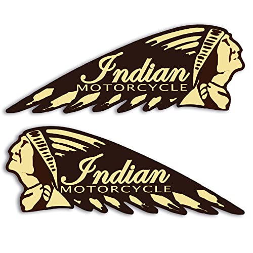 10 Pack Indian Motorcycles Sticker War Bonnet Decal 6.7" X 2.5" - Removable Sign for Helmets Bike Windows Car Bumpers Business Indoor Outdoor Use