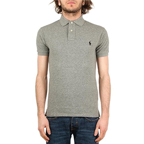 Polo Ralph Lauren Para Hombre. 710548797011 Polo Slim Fit Polo Gris (S), Casual, AlgodóN, Manga Corta - 4