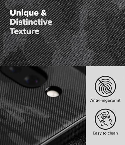 Image of Ringke Onyx Compatible with Google Pixel 9a Case Cover Rugged Flexible Durable Anti-Slip TPU Protection Shockproof Pixel 9a Back Cover - Camo Black