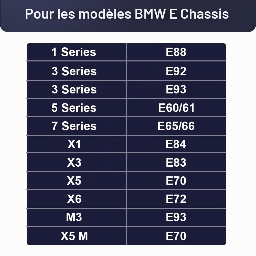 Fitcamx Dashcam Convient pour BMW 1 3 5 7 X1 X3 X5 X5 M X6 M3 E Chassis (HD2-6003), E88/E92/E93/E60/61/E65/66/E84/E83/E70/E72/E93, OEM Caméra Voiture 4K 2160P, Vision Nocturne, G-Senseur, Carte 64 Go