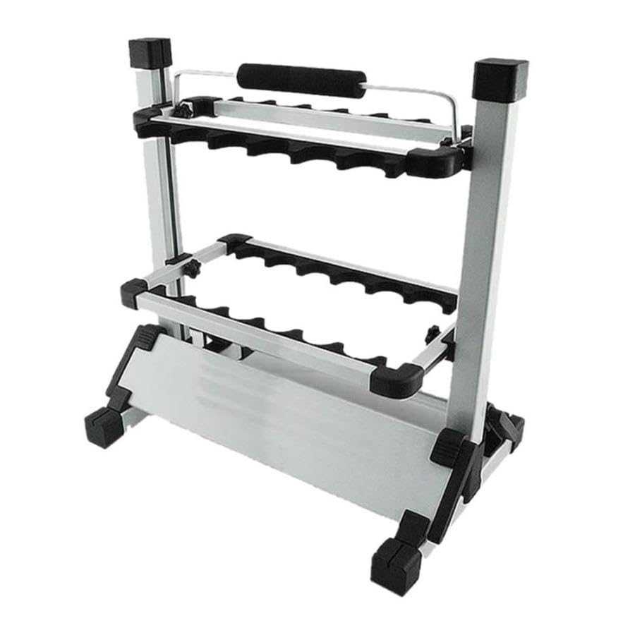 Amazon.co.jp: MAKOTOYA 釣りスタ 12本 収納タイプ ロッドスタンド 12