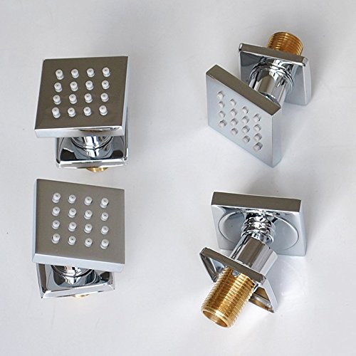 Iorange FTGYP0101 Square Solid Brass Shower Body Sprays Massage thumb #2