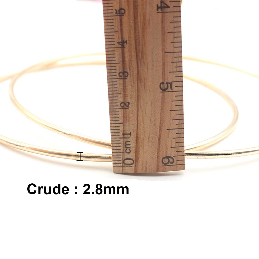 4 Bagues Métal Doré Forme Lune - Pour Attrape-rêves DIY Et Décoration Mariage - 5 à 20cm
