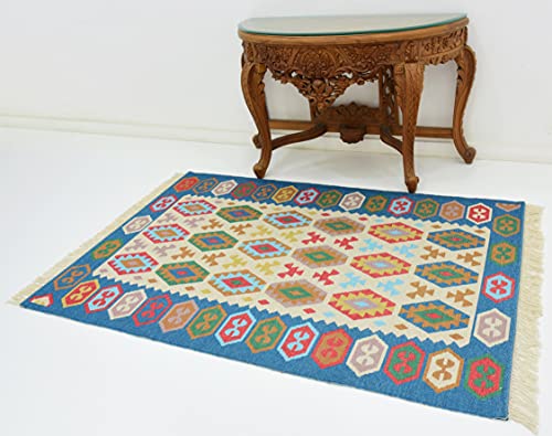 Image of Printed Rug Soft Floor Carpets with Anti Slip Backing for Living Room | Bedroom | Kids Room (Multi, 4x6 Feet)