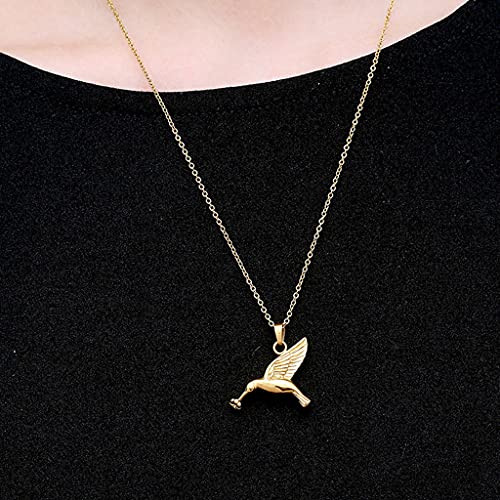 Newmind 1 pingente de urna em forma de beija-flor feito de aço inoxidável para animais de estimação