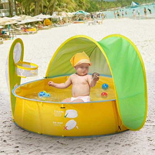 Protection Sun Shelter Canopy with Travel Bag, Summer Baby Beach Tent, Portable Automatic Instant Set up Beach Shade Tent - Image 2