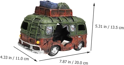 Miniatura 5 de 1 pieza de jarrón de coche Aqua Wreck Decoración de coche Decoración para coche, camarón, escondite, cueva, acuario, escondite, cueva, coche,