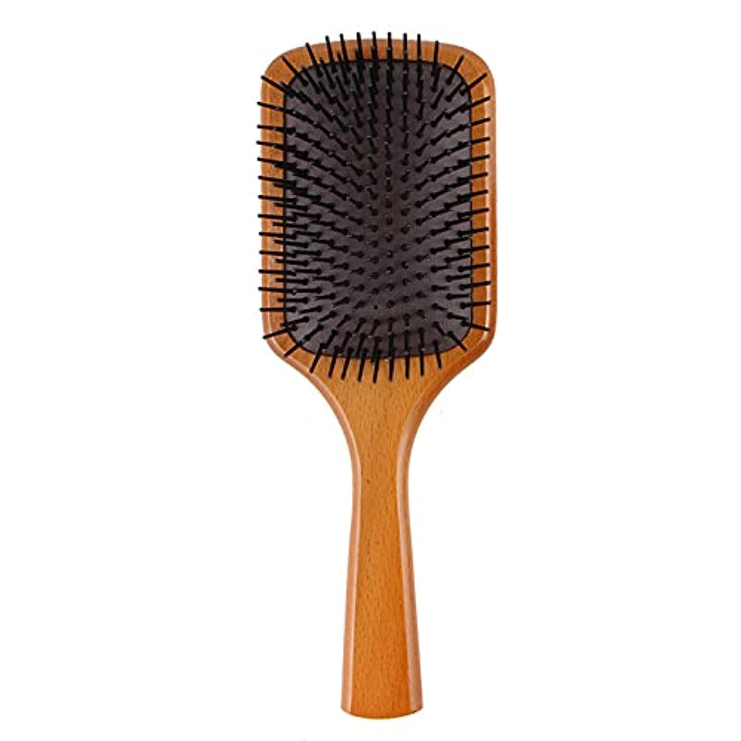 Bliss- Imported Maple Bamboo Paddle Nylon Bristle Air Cushion Wooden Hairbrush Hair Brushes air Brush, Air cushion massage comb,Anti Static Detangling Best Paddle Brush for Reducing Hair Breakage