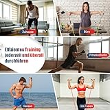 GYMERK Resistance Bands Set, Expander Fitness Mit Gummigriffe, Trainingsplakat, Knöchelriemen, Türanker, Tragtasche, 5er Verschiedene Widerstandsstufen Ideal für Krafttraining
