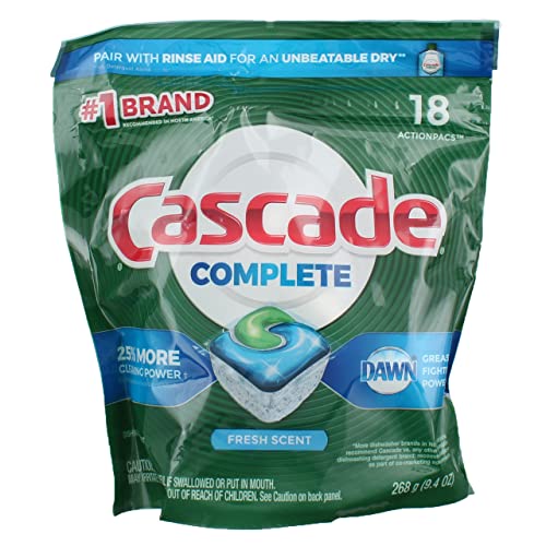 Complete Dishwasher Detergent Action Pacs, Fresh Scent, 18-Ct.