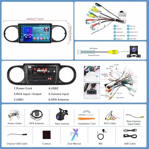 Radio Coche 2 DIN para Toyota Prius 30XW con Android Auto Inalámbrico y Bluetooth 7
