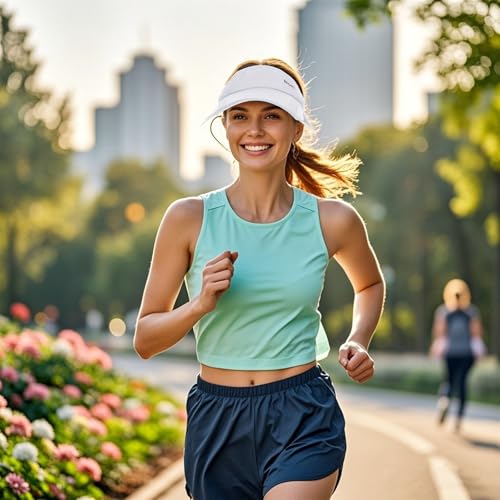 Image of Marrywindix Sport Wear Athletic Visor Sun Sports Visor Hat Adjustable Cap with Retractable Brim for Women and Men