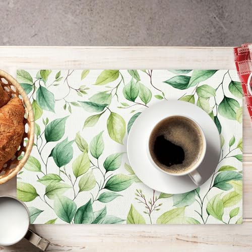 Set de table lavable et antidérapant en coton lin lot de 6