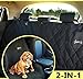 2-in-1 Dog BackSeat Cover Lucy's Pet Front Back Car Seat Cover for Dog | 2 Piece Zipper | Waterproof, Scratch Proof, Nonslip, Machine Washable,Dog Hammock + [ Free Cleaning Roller ]