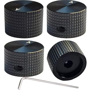 What It Does: Designed with a 6mm" inner diameter and set screw style, these aluminum potentiometer knobs fit a wide range of potentiometers for guitar, bass, amplifier, and preamp controls, ensuring a secure and precise installation Premium Aluminum...