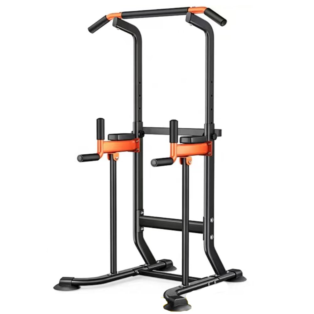 Power Tower Multifunzione Regolabile in Altezza con Schienale per Allenamento, Stazione per trazioni, Barra per trazioni, Attrezzatura per Esercizi di Allenamento per la Forza Fitness