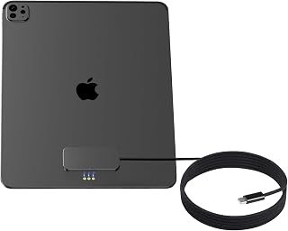Tonton Magnetic Wireless Charger for iPad Pro 11" (1st/2nd/3rd/4th Gen) & iPad Air 11" M4(2026)/M3/M2 & Air 10.9" (4th/5th), 18W Fast Charging Smart Connector Charging Pad with 6.6FT USB-C Cable
