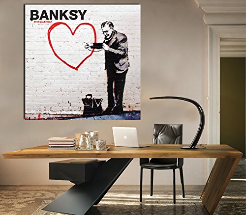 Giallobus - Schilderij - Afdrukken op Canvas - Banksy - Dokter Hart - 100 X 100 Cm - Afbeelding 4