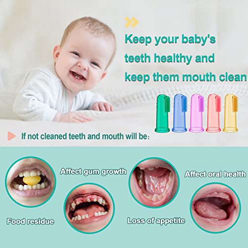 Baby Toothbrush Set, 6 Pcs Soft Infant Finger Toothbrush With 6 Boxes, Newborns Toddler Silicone Baby Tooth Brush 0-6 Months 6-12 Months #TOP4