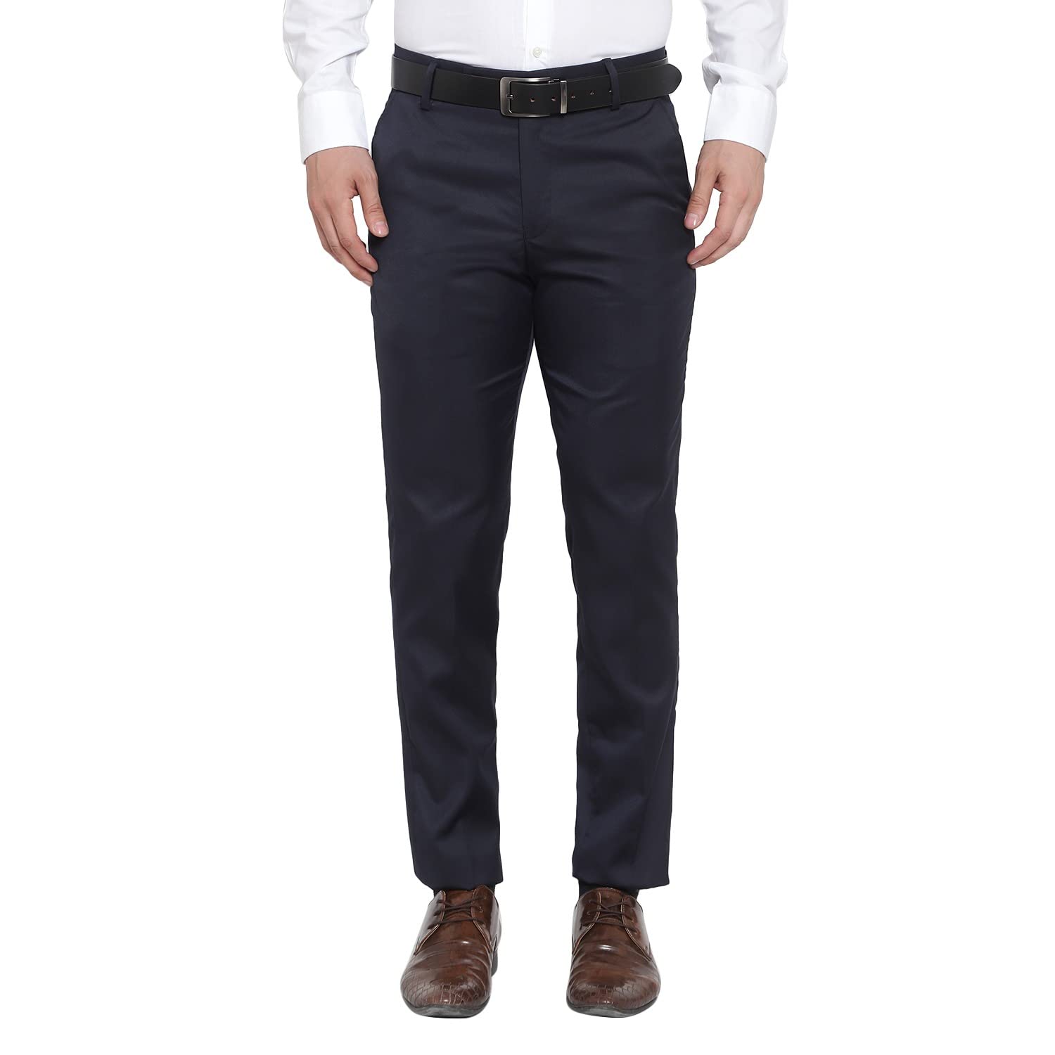 Men Regular Fit Polycotton Trouser Pant's Formal Trouser Casual Trouser Pant |Navy Blue | 36-picture-21