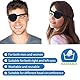 RIKEYO 2er-Pack Schwarze Medizinisch Augenklappen für Erwachsene und Kinder, 3D verstellbare Augenklappe für rechtes oder linkes Auge, Piratenkostüm augenklappe