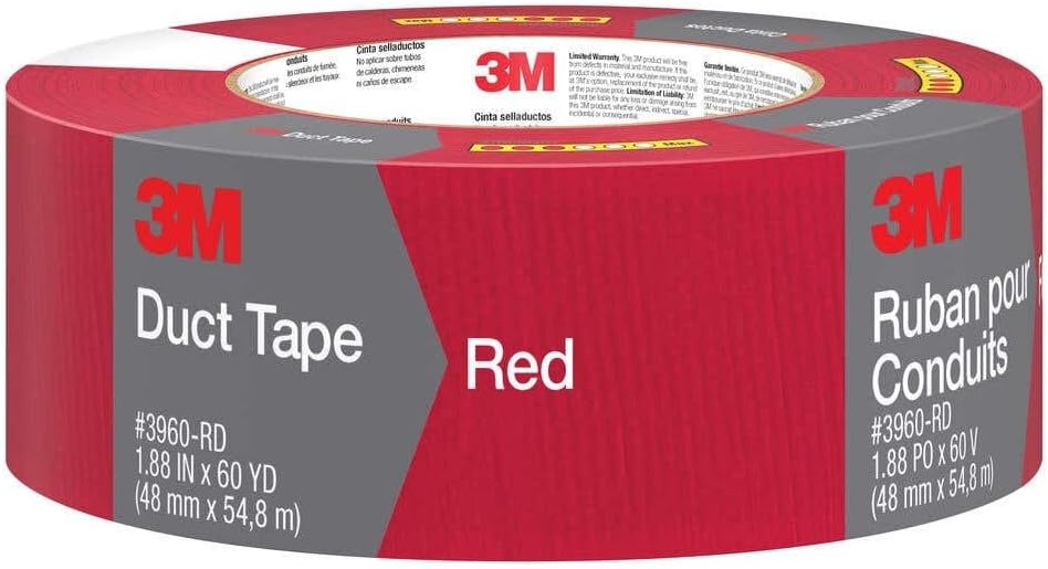 3m 3960-Rd 1.88 X 60 Yards Red Scotch Duct Tape9
